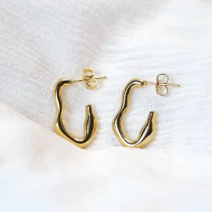 pendientes aros drop irregular