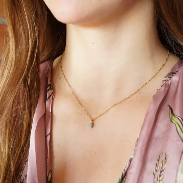 Collar Gota Turquesa